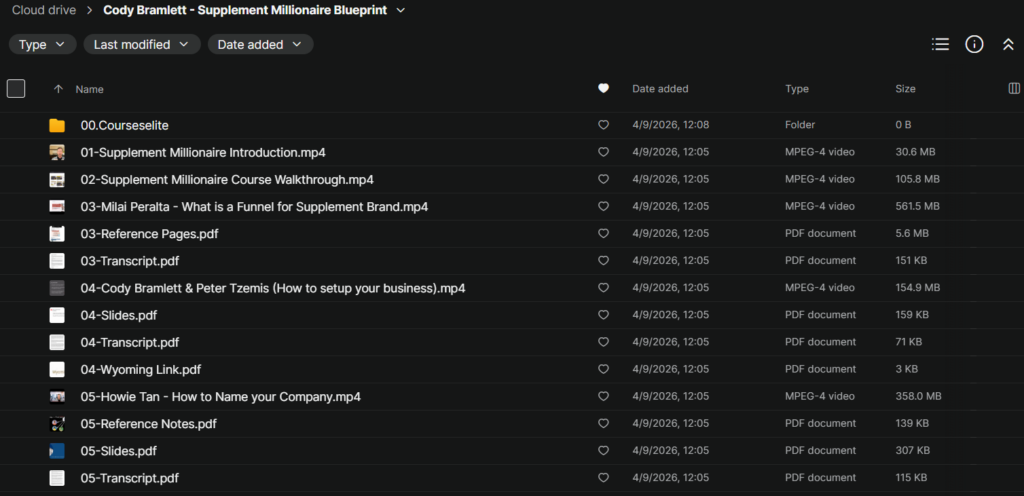 Cody Bramlett – Supplement Millionaire Blueprint