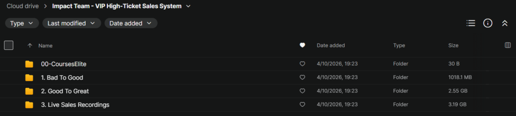 Impact Team – VIP High-Ticket Sales System