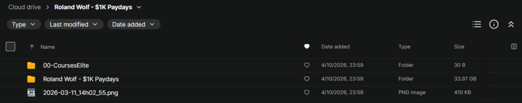 Roland Wolf – $1K Paydays