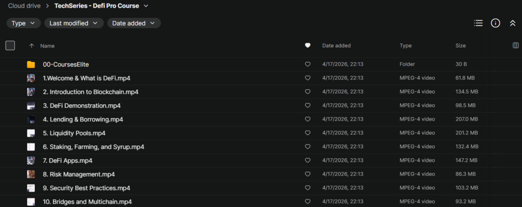 TechSeries – Defi Pro Course