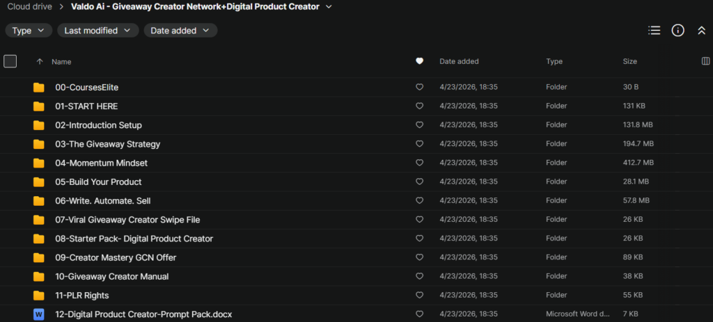 Valdo Ai – Giveaway Creator Network+Digital Product Creator